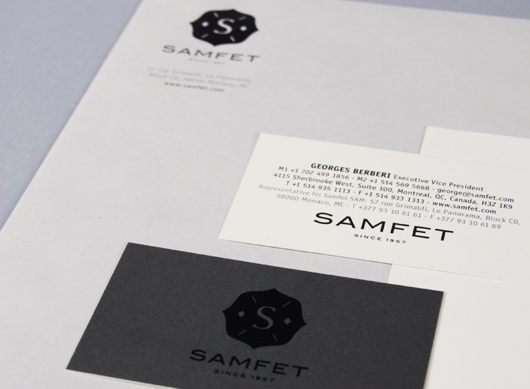logo visual identity luxe industry black stamping