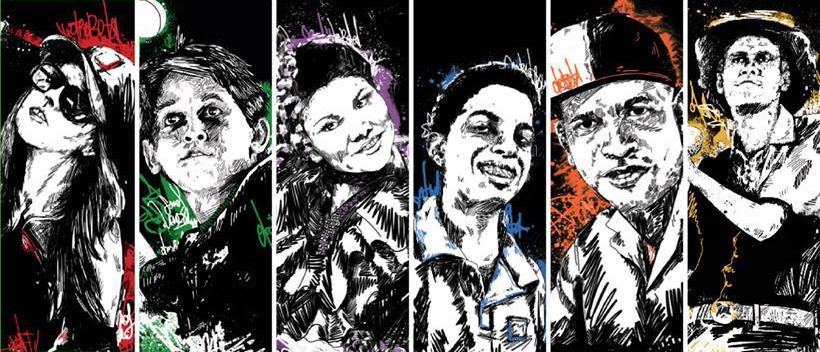 Festival de música OTRO BETA rap reggae skate Juventud hiphop salsa personajes maracay venezuela ilustracion redes sociales