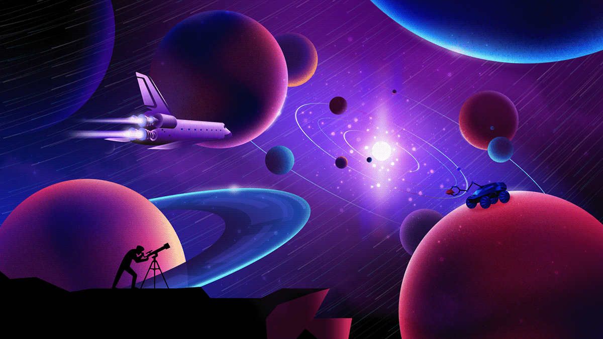 Space  Planets vector science universe astronomy stars planet galaxy cosmos