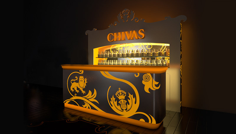 chivas regal chivas bar promo Pallet cupboard Whisky Whiski luxury black