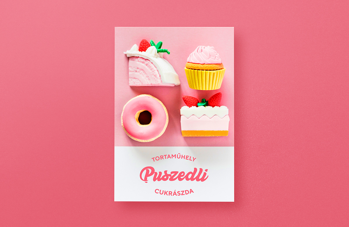 logo Patisserie hungary hungarian patisserie puszedli puszedli cukrászda packaging design Logo Design puszedli patisserie CONFECTIONARY