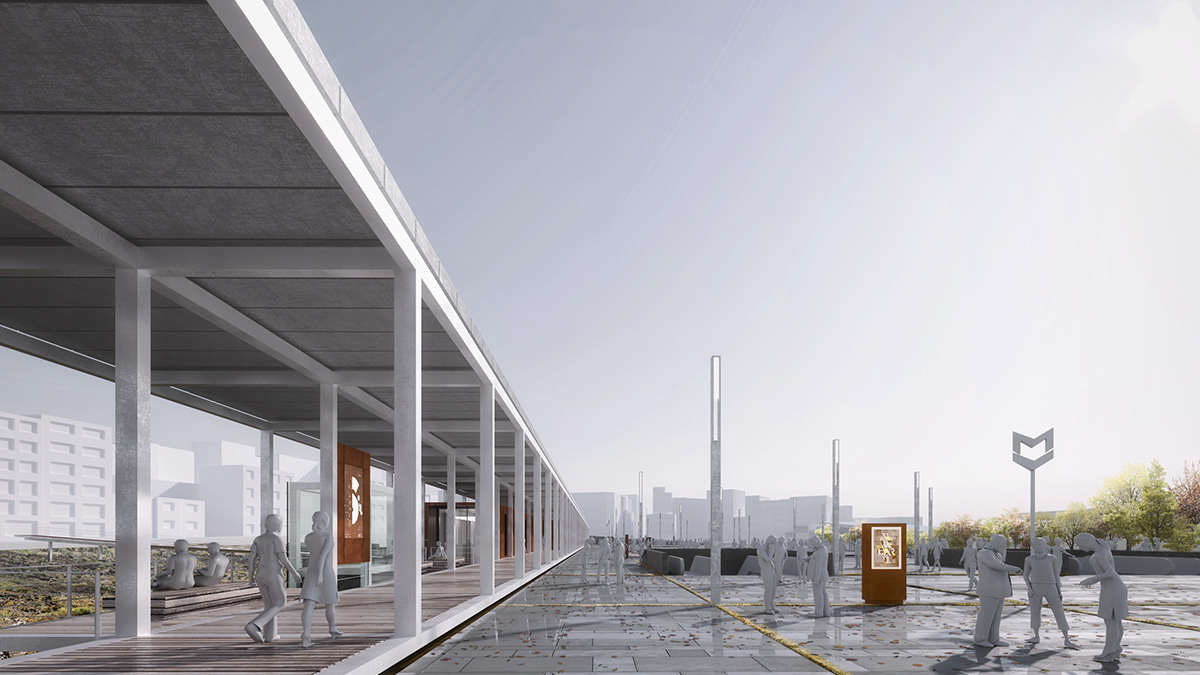 //CAA.Studio 3D Competition harbour istanbul Render Theodosius visitor center yenikapi urbandesign