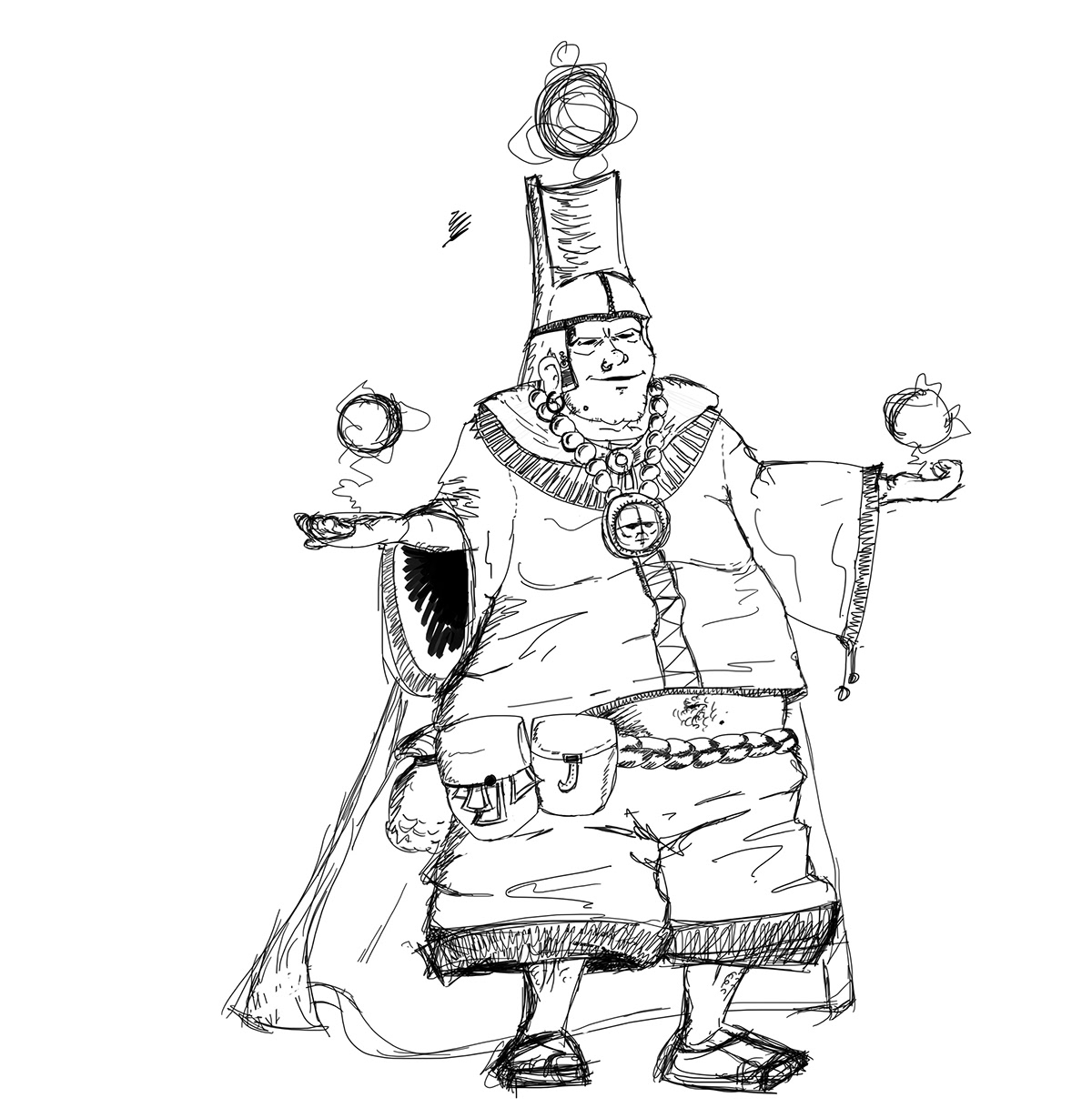 peope sketches woman merchant warrior butler