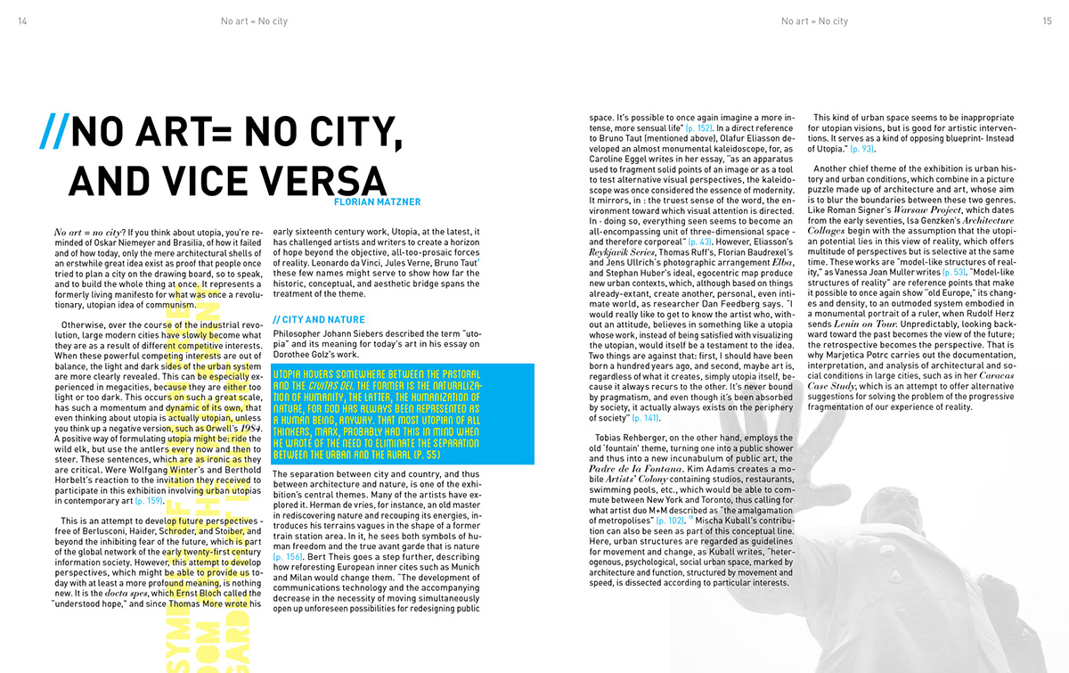 No art no city Urban book design redesign dave swanson dswansondesign City Life print book