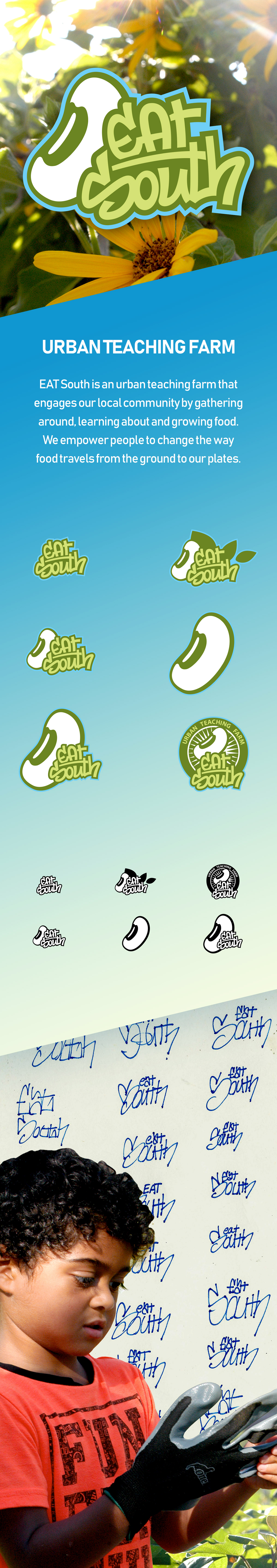 logo design eat south Food  farm Sustainability Urban Graffiti