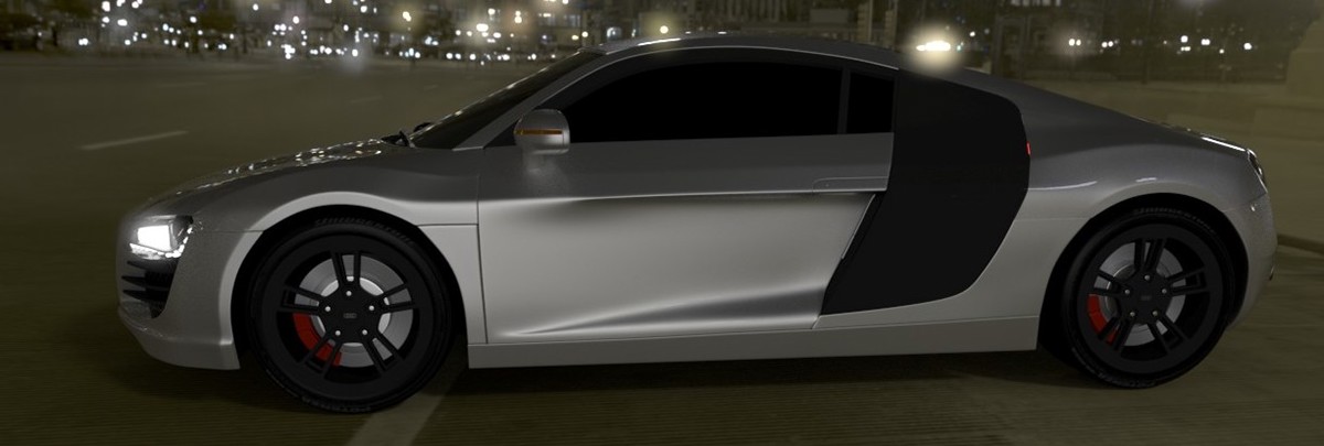 Maya Audi R8. car design. automotive. Polygon modelling. VRED. Digital modelling. 3d Modelling.