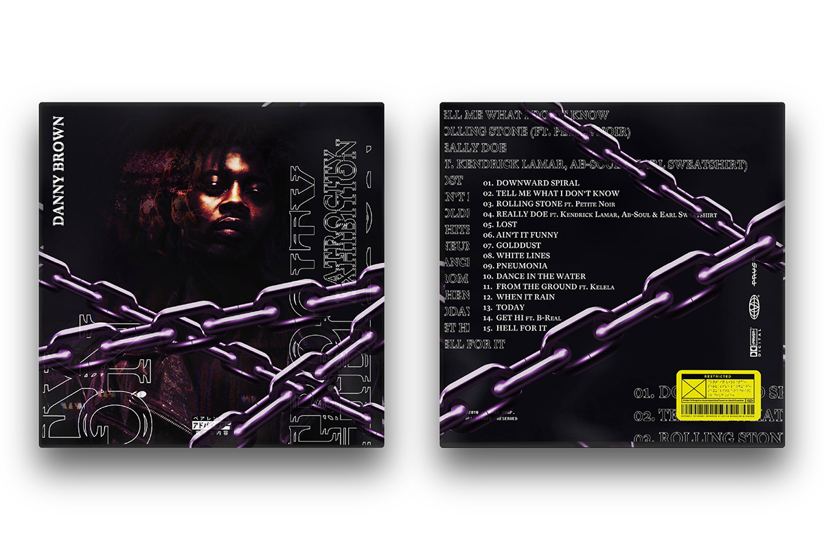 cover Album Danny Brown graphic design  exeprimental studio music rap hip hop vinyl