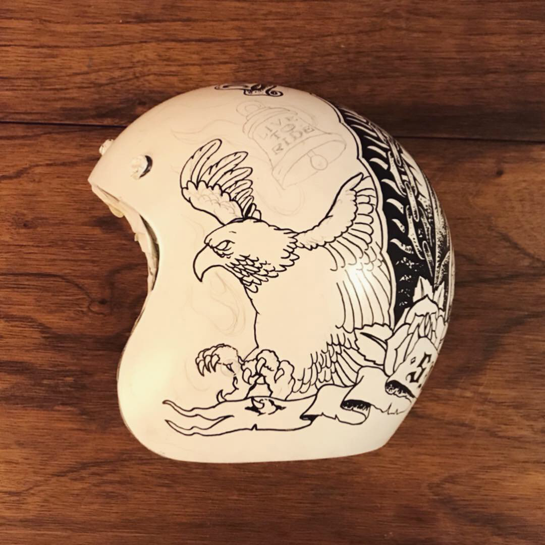 Guadalupe virgen skull artist argentina Artista ilustrador diseñador grafico eagle Helmet