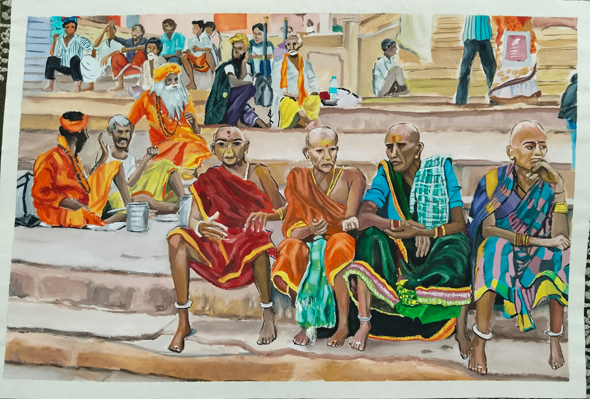 people in a ghat
