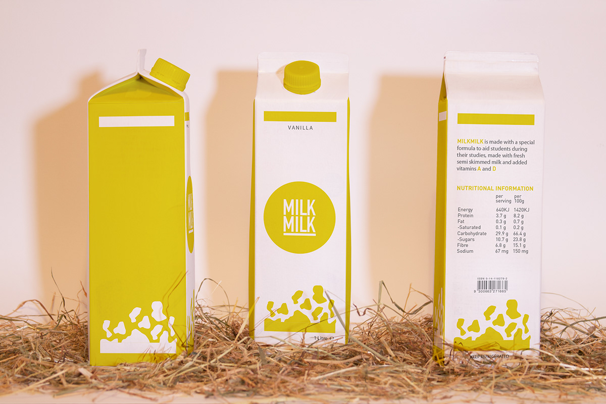 identity milk Business Cards design logo