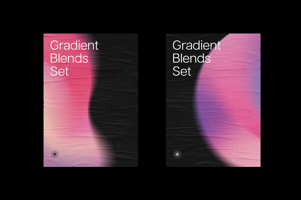 shapes elements soft abstract gradient blend blur holographic chroma texture