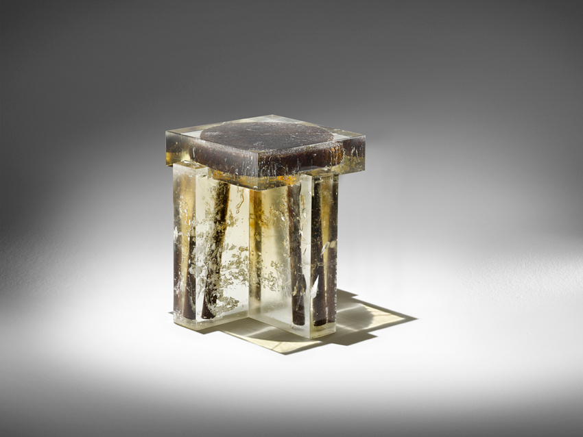 stool ammann gallery studio nucleo nucleo souvenir epoxy resin wood