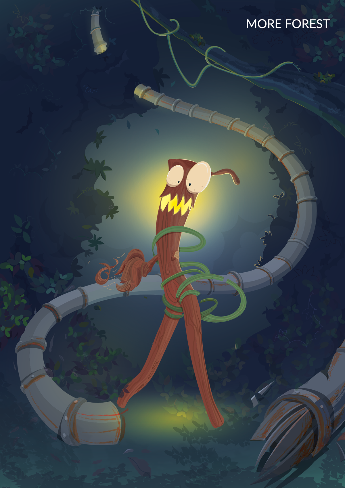 cartoon Character design  forest monster Tree 