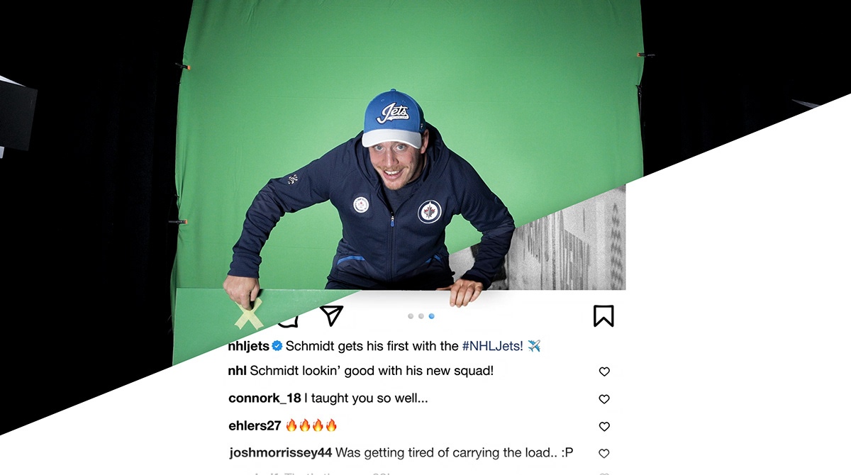 Winnipeg Jets hockey NHL sports Social media post Socialmedia instagram after effects motion graphics  nate schmidt
