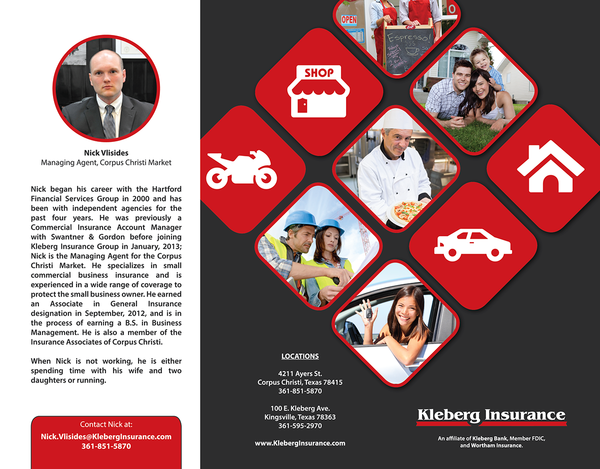 insurance  brochure Auto  Home business commercial personal