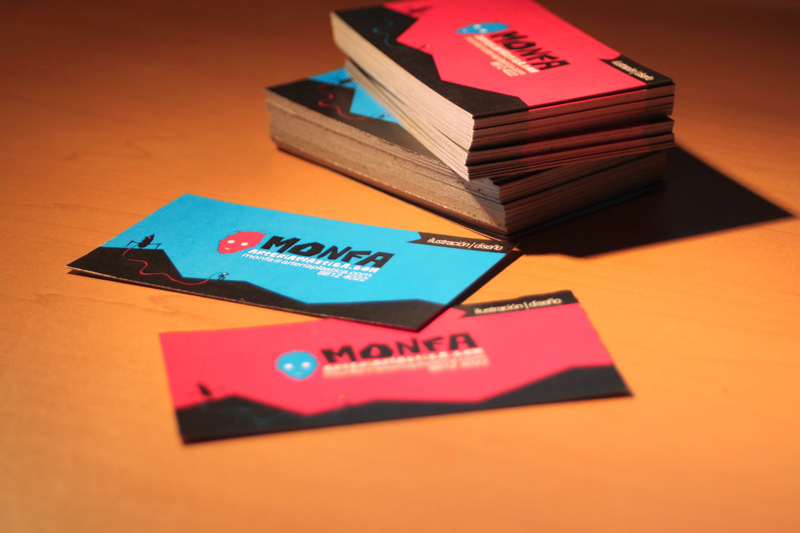 corporate image monfa cards Website Papeleria logo