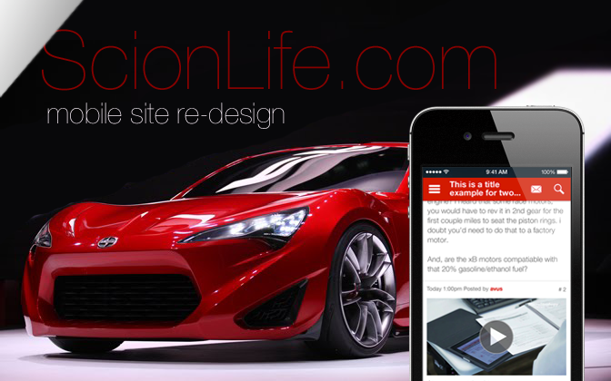 car mobile Website redesign