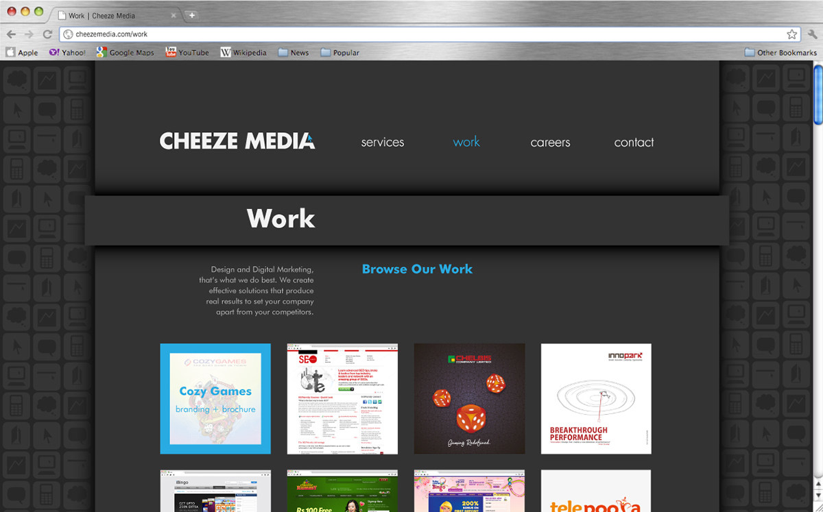 Cheeze media dark Website mobile app Interface digital black blue minimal