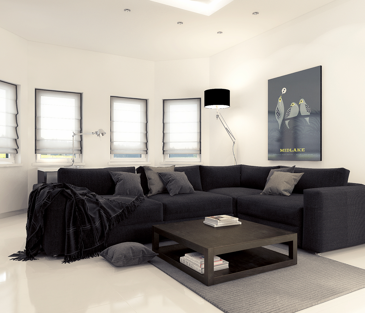 Interior design 3D visualization apartment flat Condo