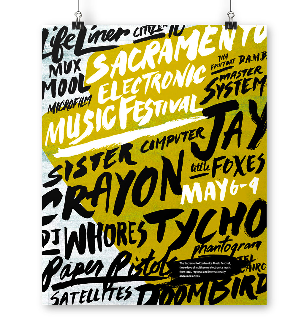 HAND LETTERING Handlettering lettering brush pen festival campaign poster grunge electronic Event promo flyer Urban