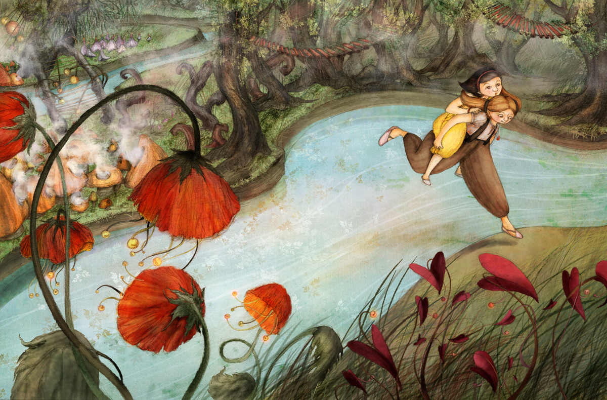 turine turinetran whimsical digital painting story telling graphic art fairy tale children childrens book editorial