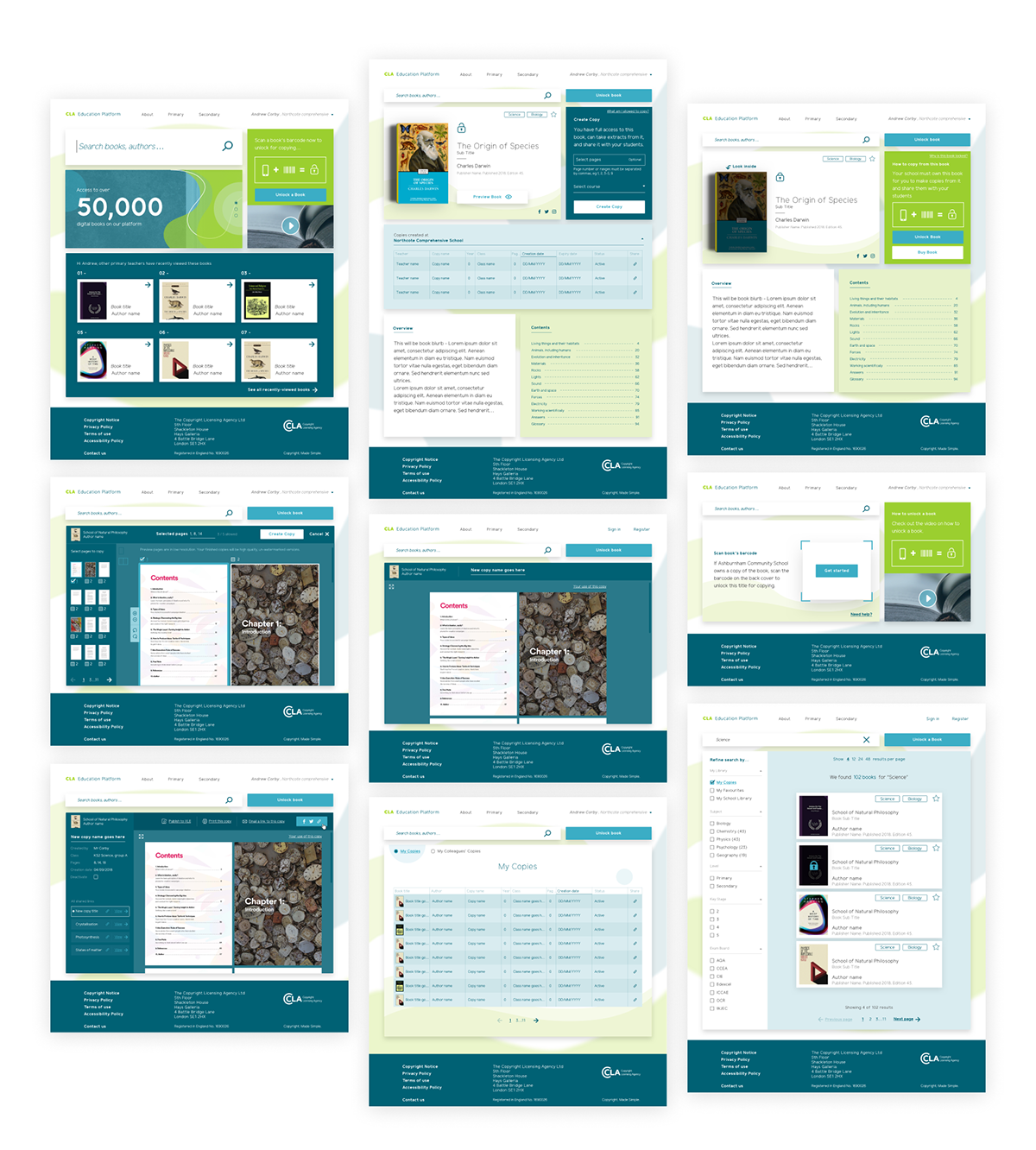 Adobe Portfolio ux UI information architecture  design sketch Education Platform cla books
