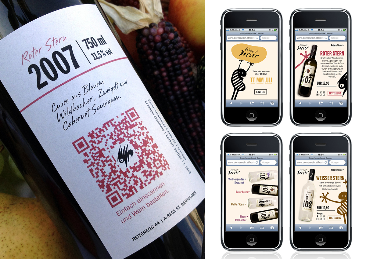 DORNER  wine  winelabels  Menudesign qr-code Corporate Identity  Wine box  gift  Kalina Hristova