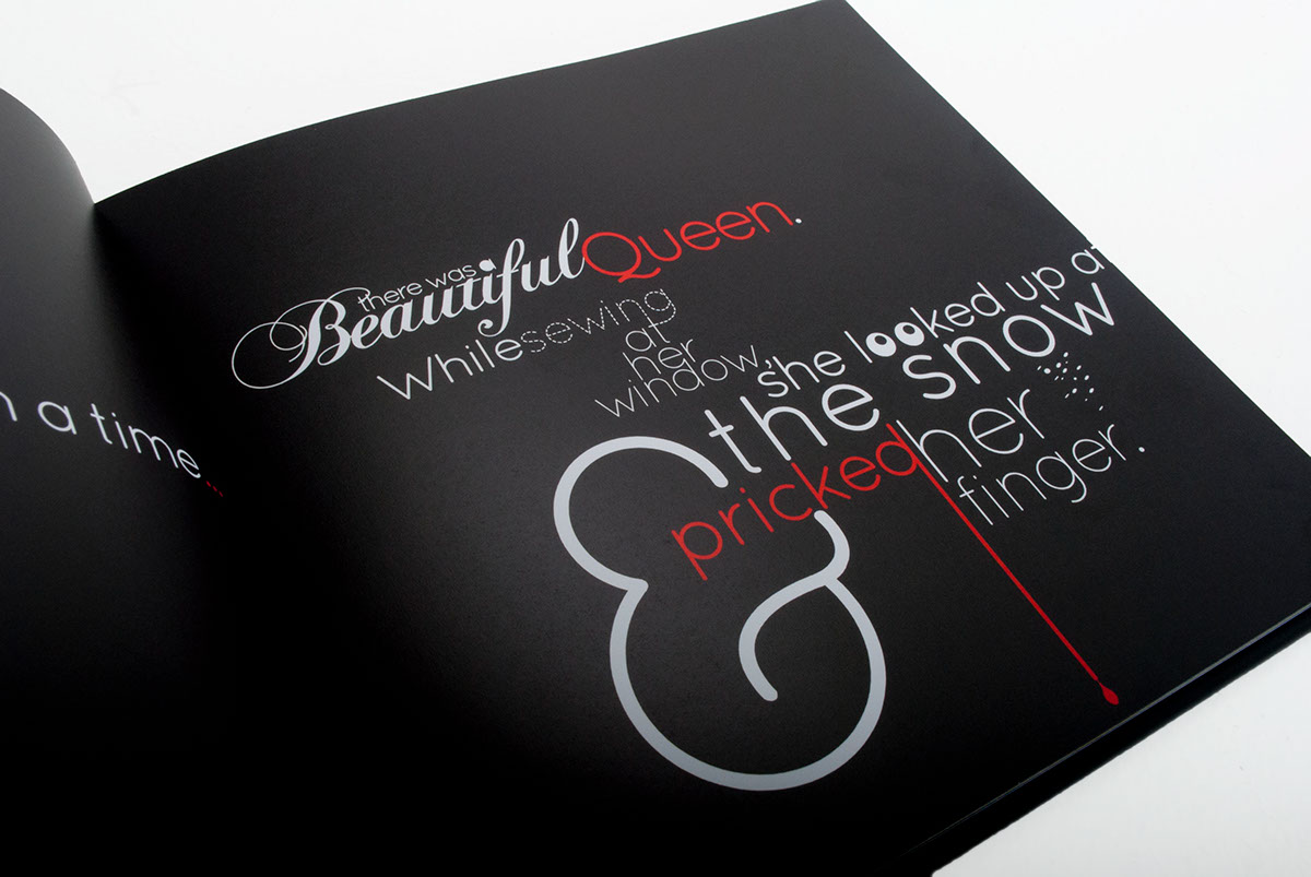 Little Snow White  book publishing   Experimental Typography