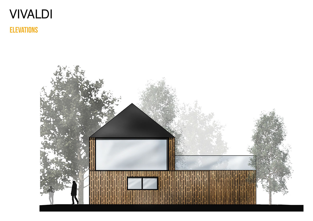 modular archi 3D wood Vie life season time house Open Space