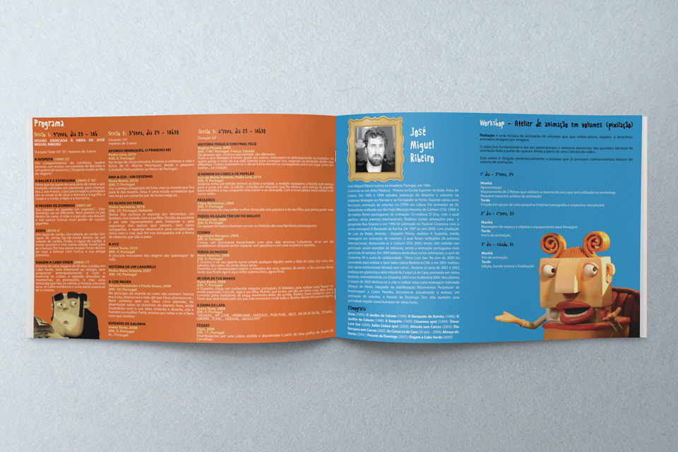 brochure graphic print Animation film festival angola