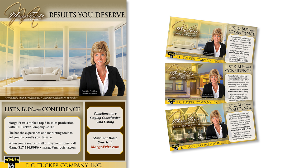 brand identity real estate business card email signature facebook cover Thank You Cards cards postcards Direct Mail Campaign campaign ad campaign ads property flyer flyer Utilities Contact Sheet