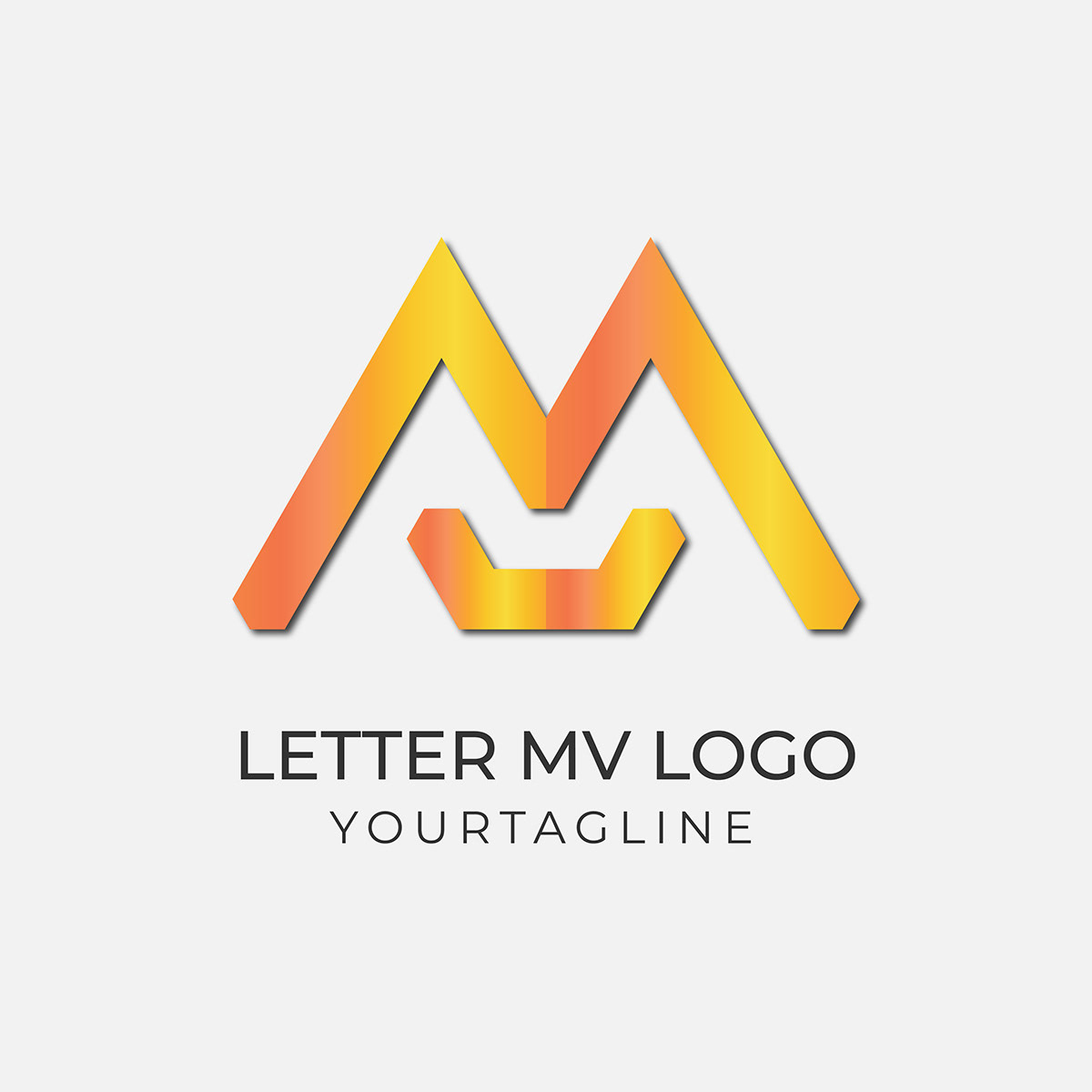 Letter MV Monogram Logo Design