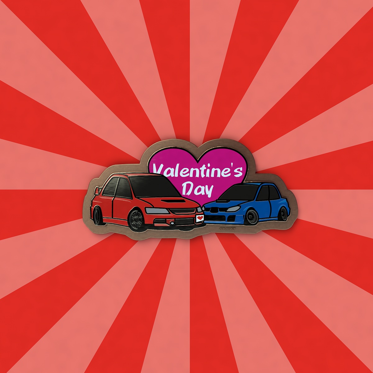 Valentine's Day car Evo STI Mitsubishi Subaru WRX