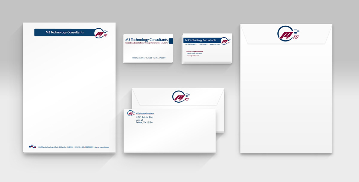 identity Technology brochure white paper business card Stationery folder mousepad