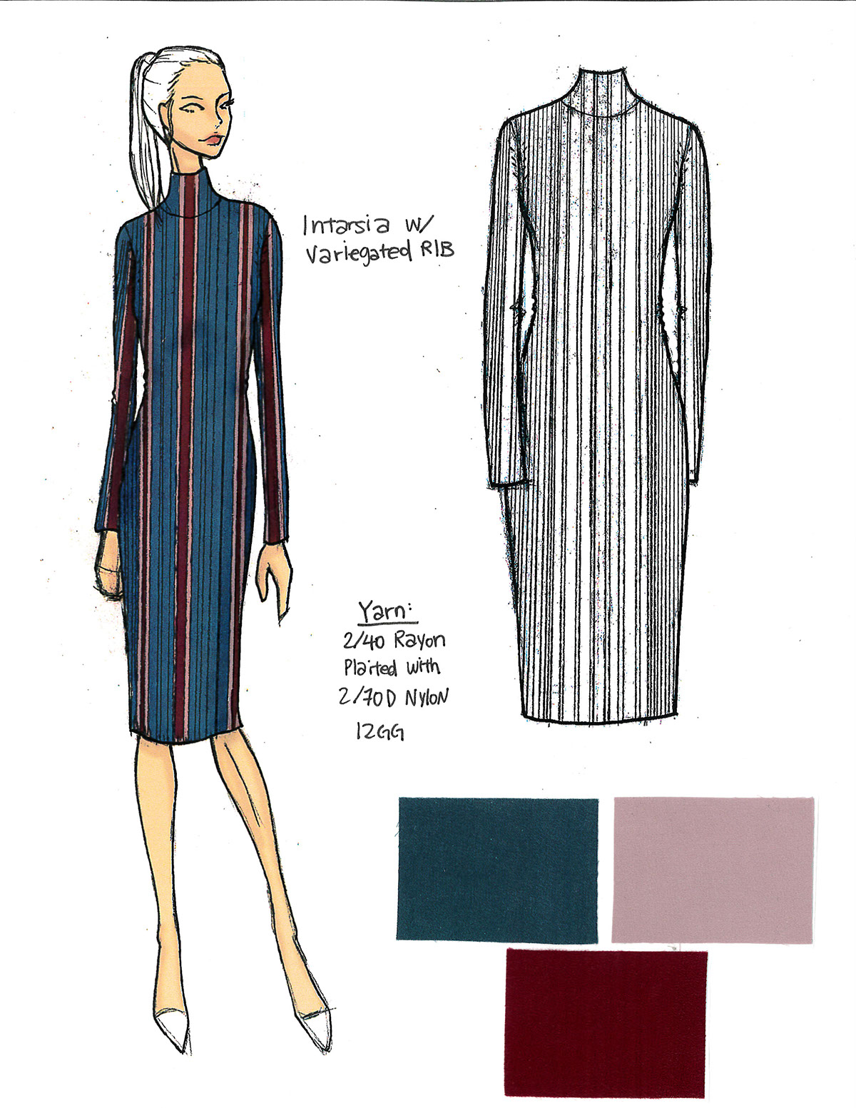 knitwear cut&sew fashion design daydress esther kang
