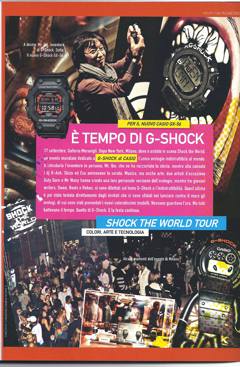 Casio shock shock the world world galleria meravigli settembre milano owen G-Shock Casio G-shock