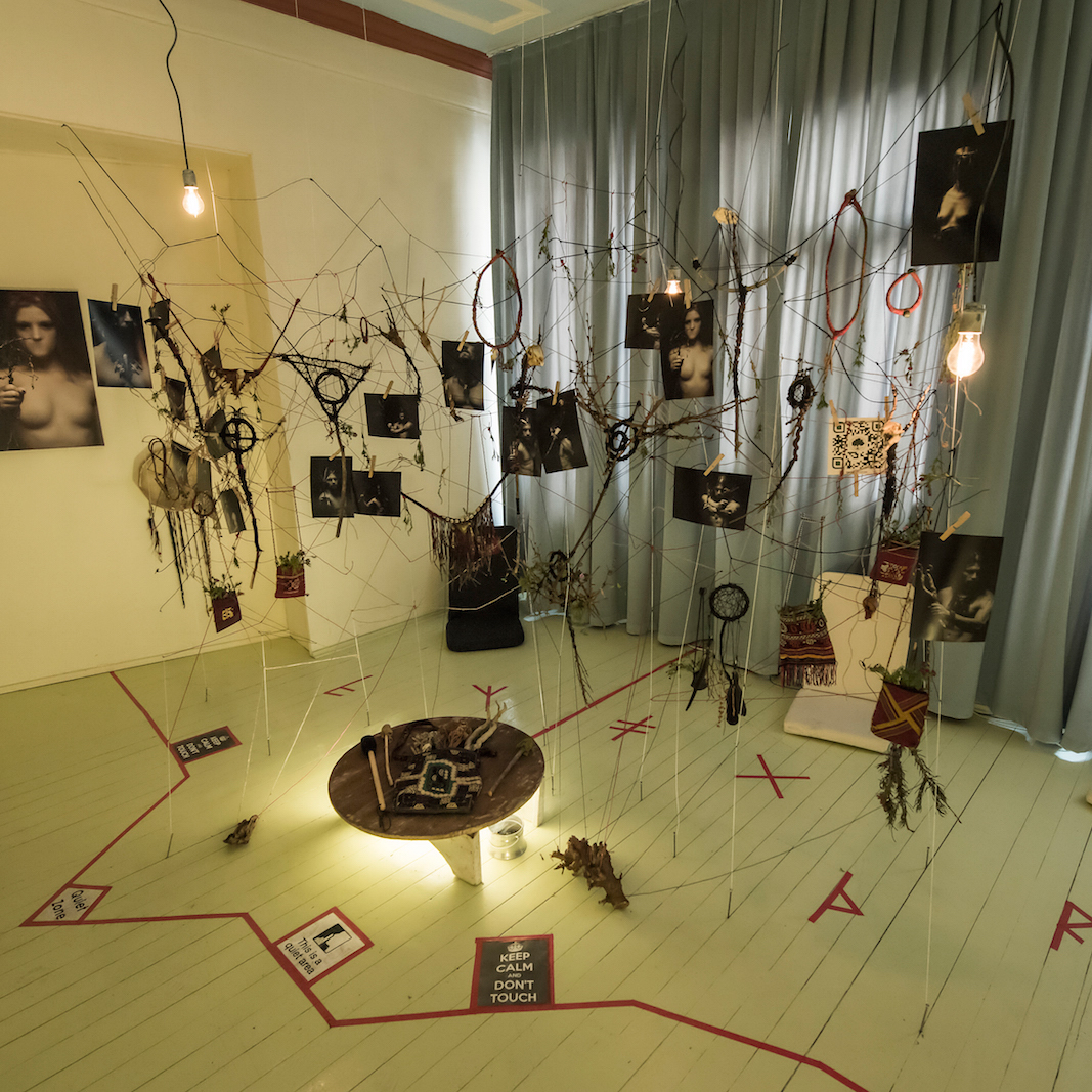 #exhibition #shaman #shamanism #Occult #runes #hall #space #lights #art #photography #sacred #pagan #wicca #coven #horror  