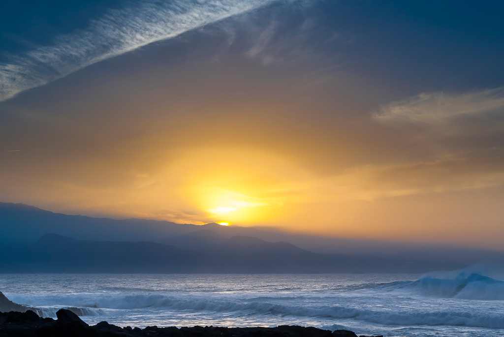 clouds SKY Nature sea waves Coast Seaside shore Landscape seascape sunet Sunrise rocks