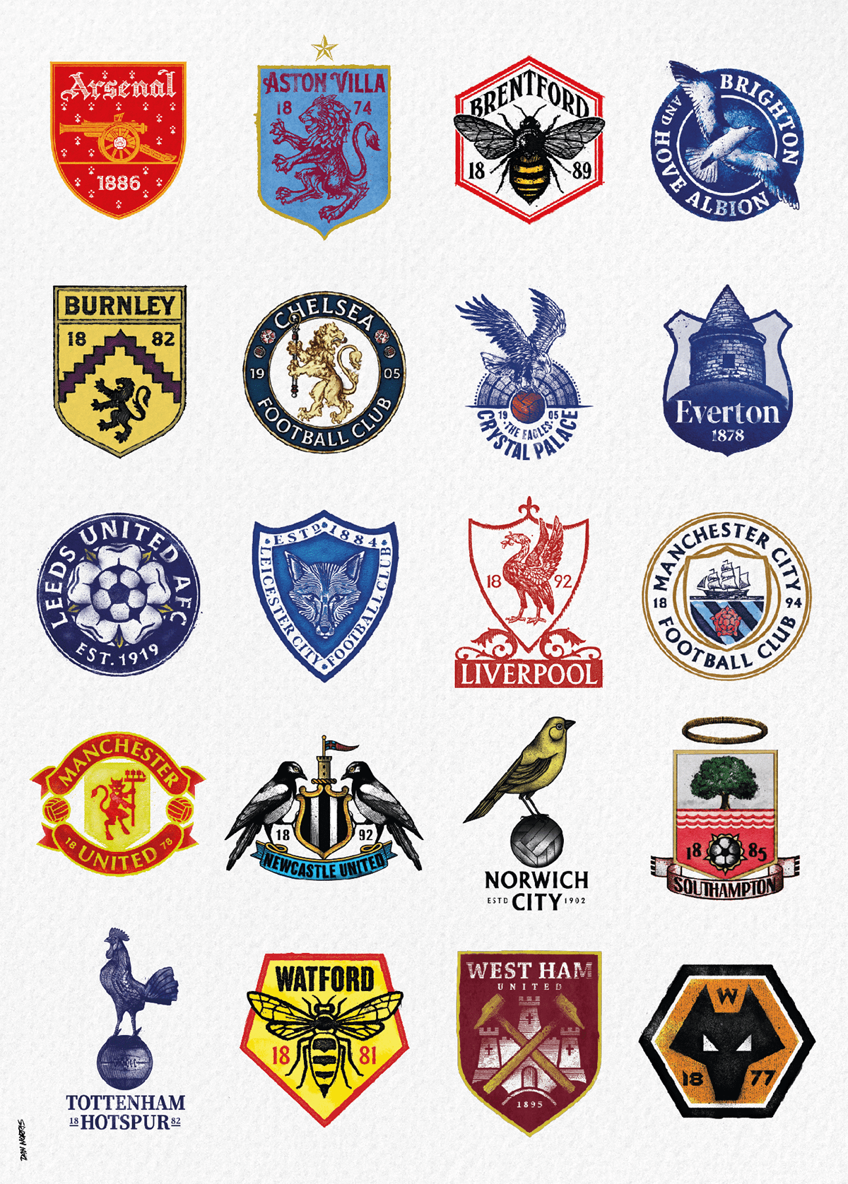 badge branding  crafted design football ILLUSTRATION  modern print soccer sports