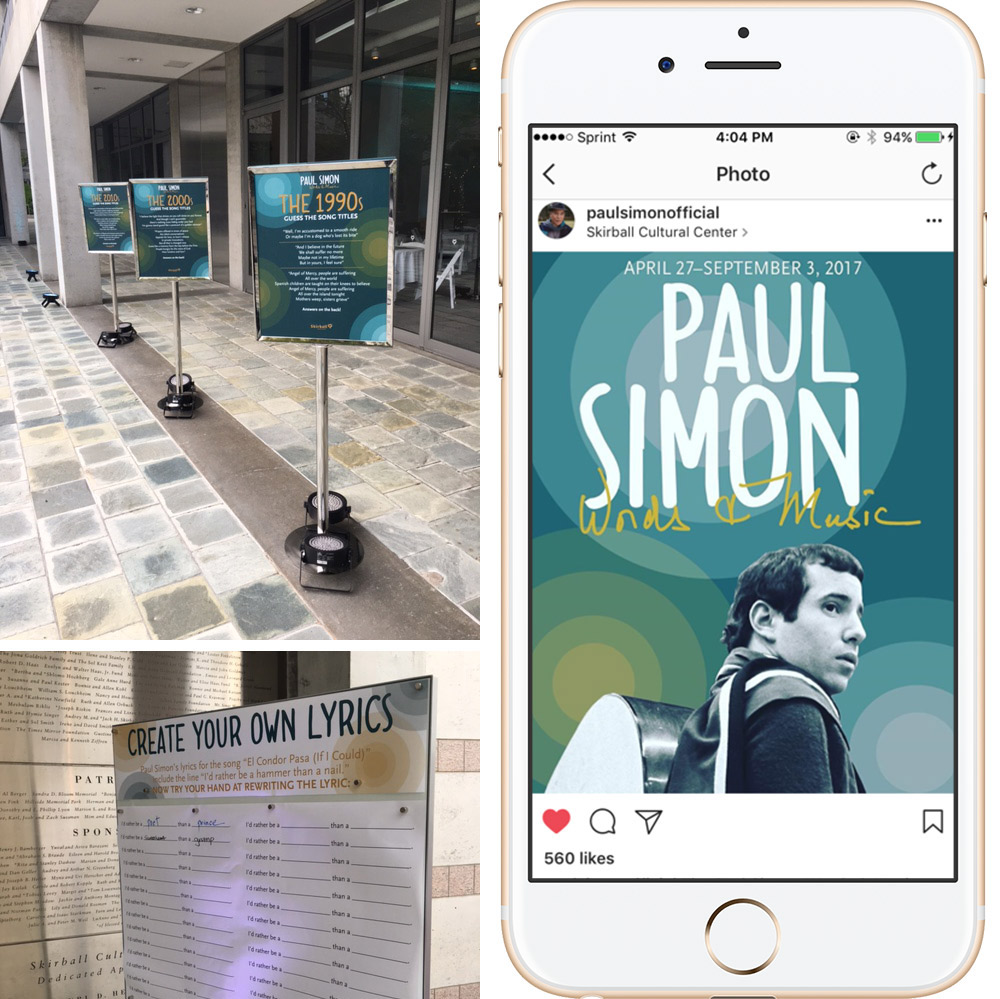 Paul Simon Exhibition  music museum simon and garfunkel Simon & Garfunkel Los Angeles pole banners