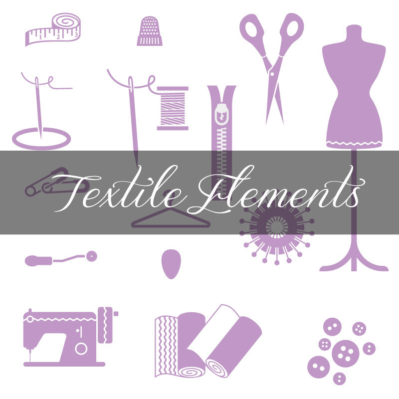 textile icons elements EPS Illustrator cs5 sewing