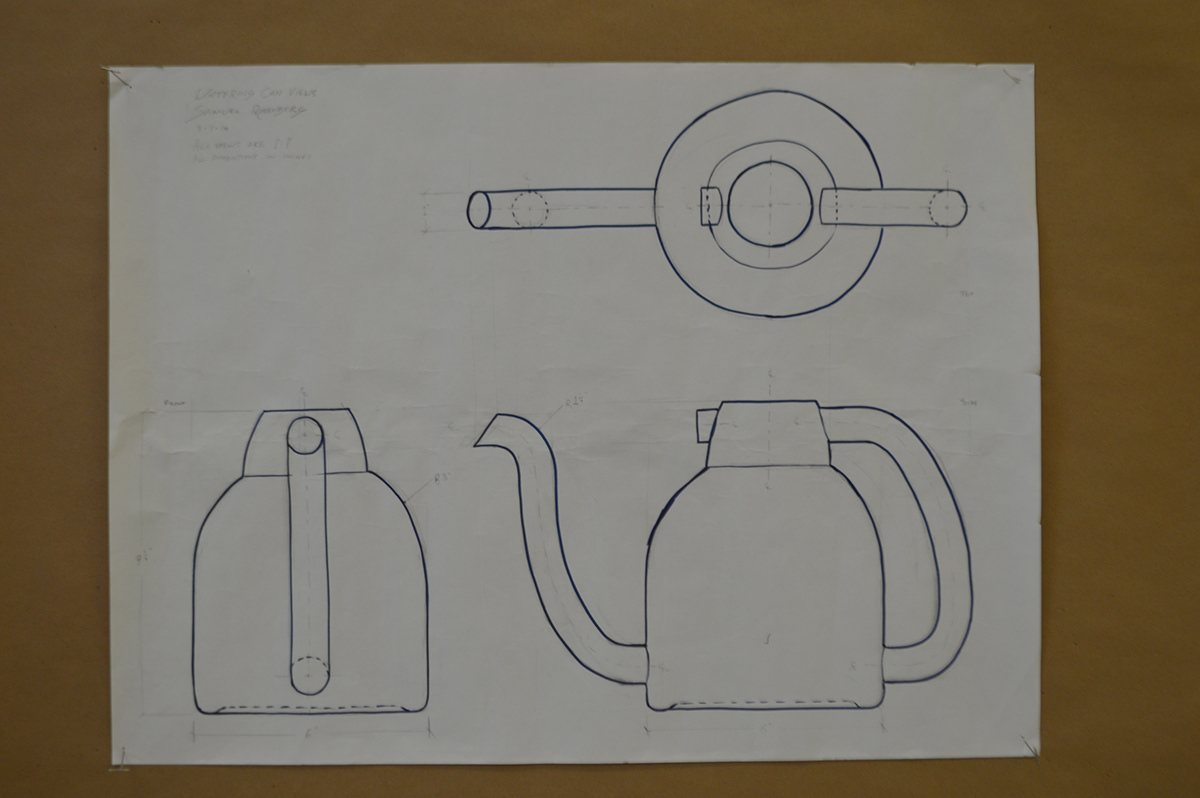 watering can Foam humble humility grey process sketching concept