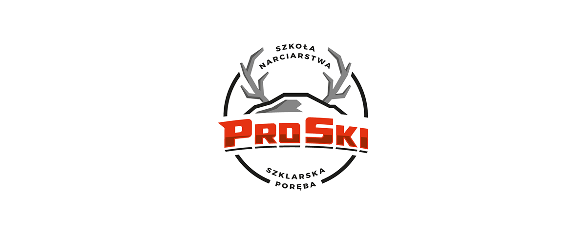 Adobe Portfolio Logo Design Ski school mountain pro ski skiing font design