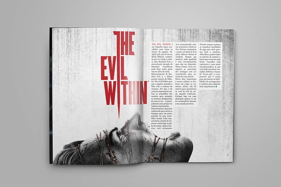 Videogames Games magazine design alien isolation crossing Xing crossing magazine xing magazine Bayonetta 2 The Evil Within game magazine games magazine diagramation logo