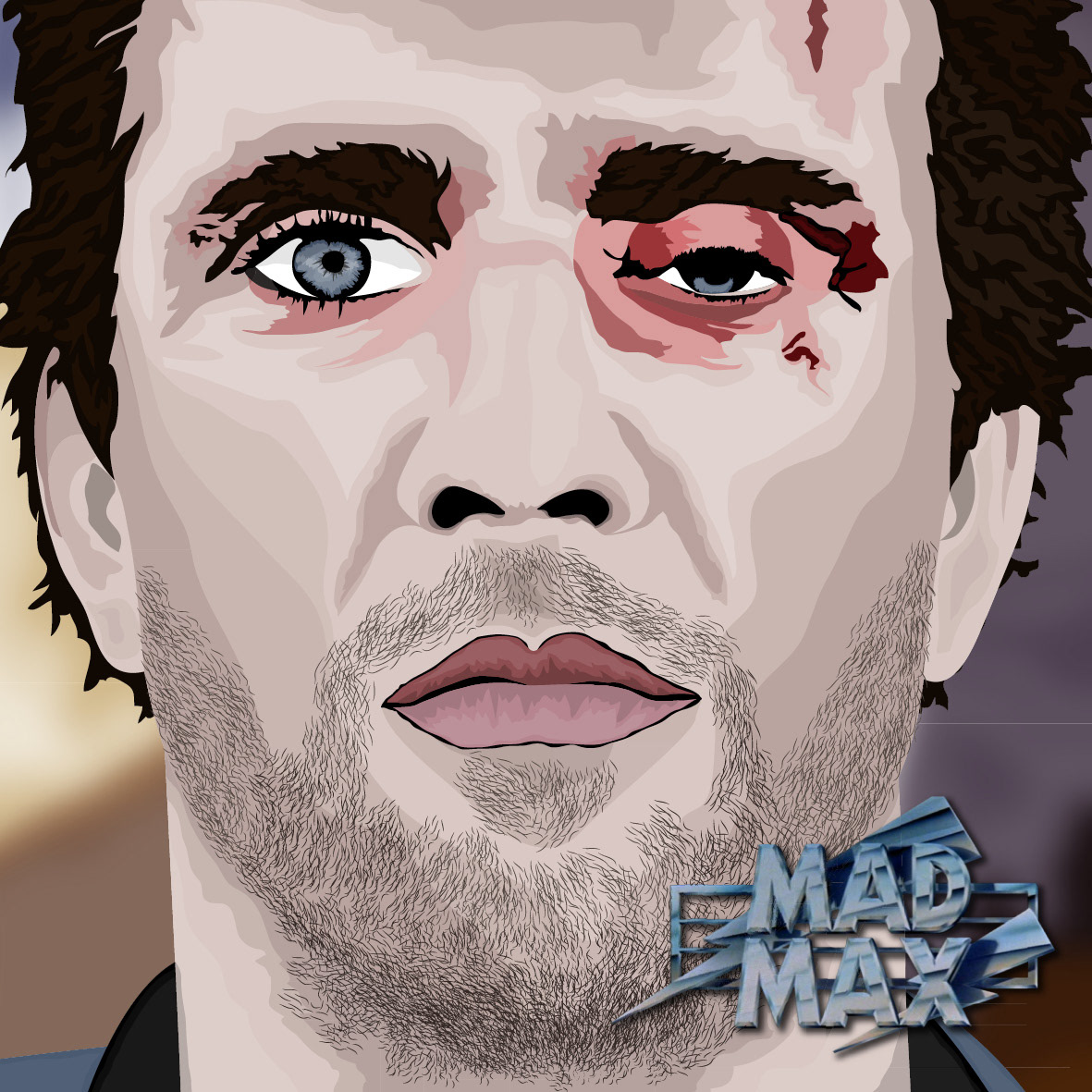 vector portrait movie poster Fan Art Mad Max