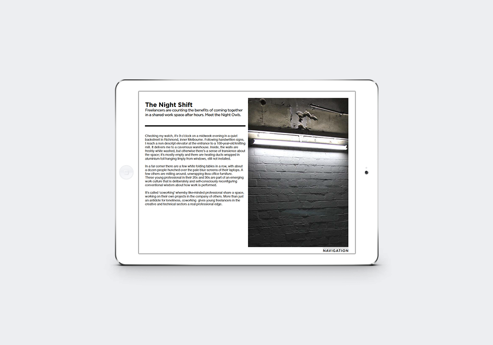 magazine Layout brief iPad