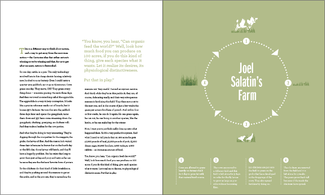 Michael Pollan sustainable farming book design