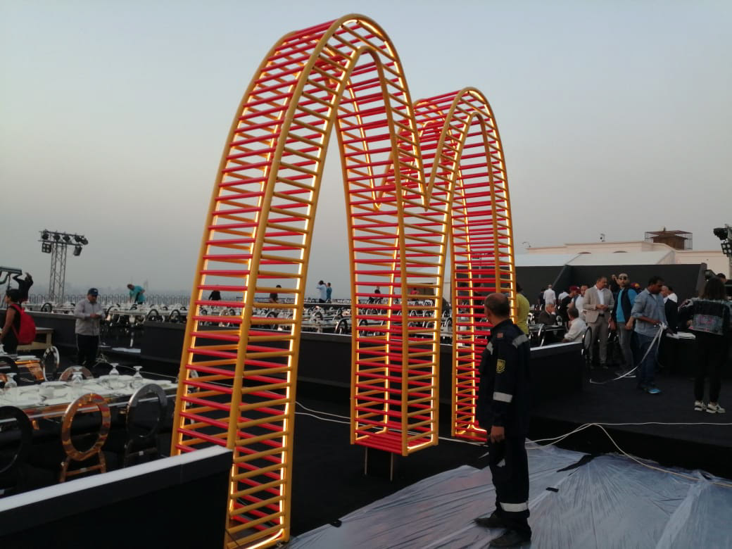 Event mcdonald's 25 anniversary creative concept neon cairo saladin citadel branding  design