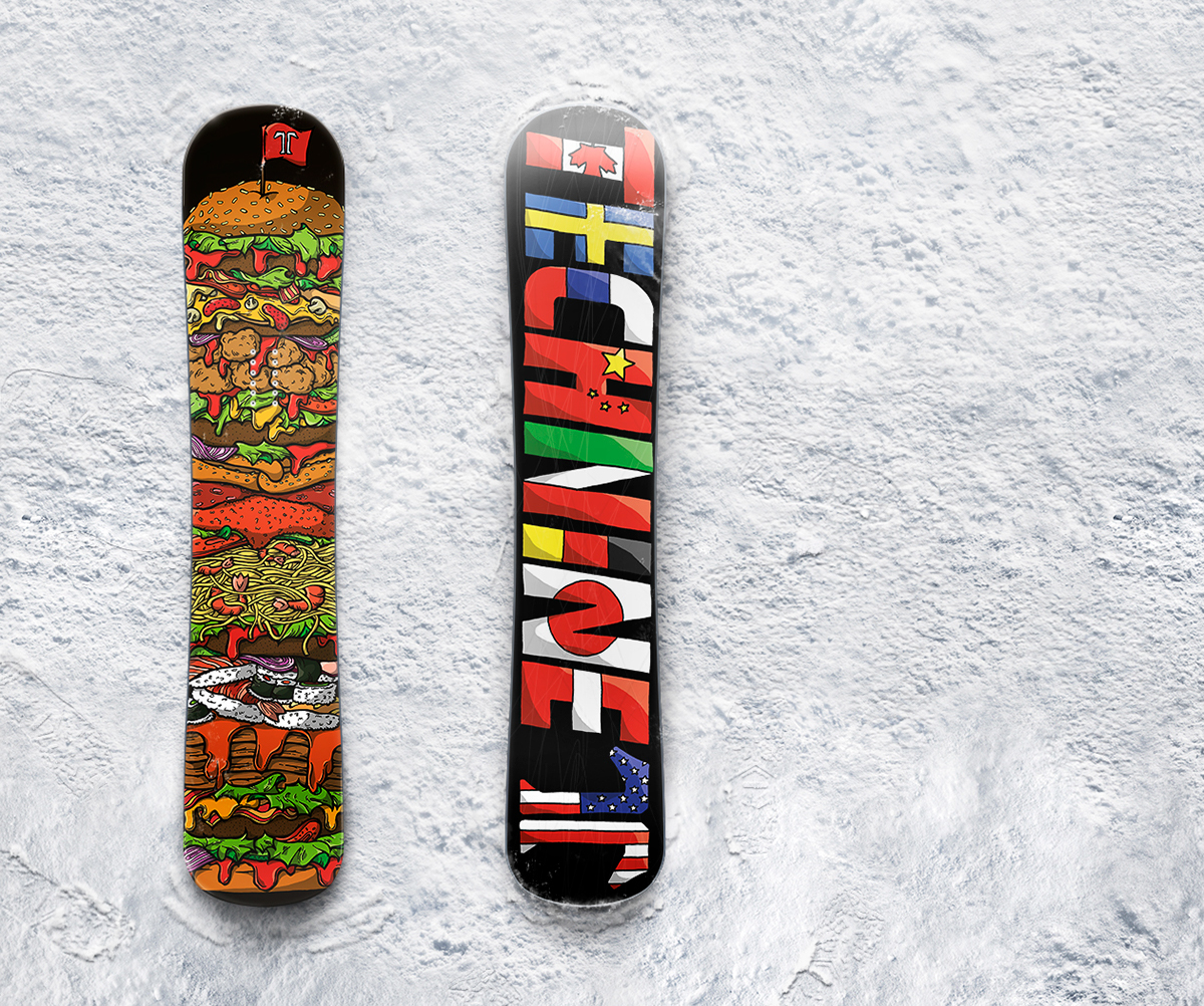 ILLUSTRATION  handmade freehand Drawing  freehanddrawing photoshop snowboard