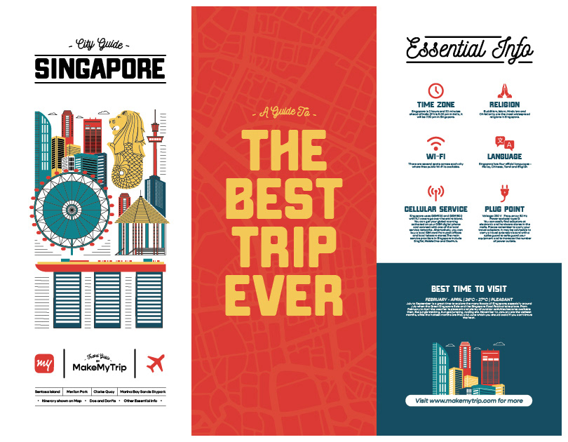 brochure brochure design Brochure Template City Guide infographic map singapore tourism Travel Travel Brochure